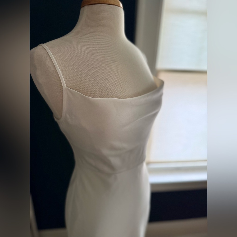 Sachin + Babi BHLDN Cali Cowl Neck Satin Midi Dress Ivory White Bridal Wedding 4 - Picture 2 of 6